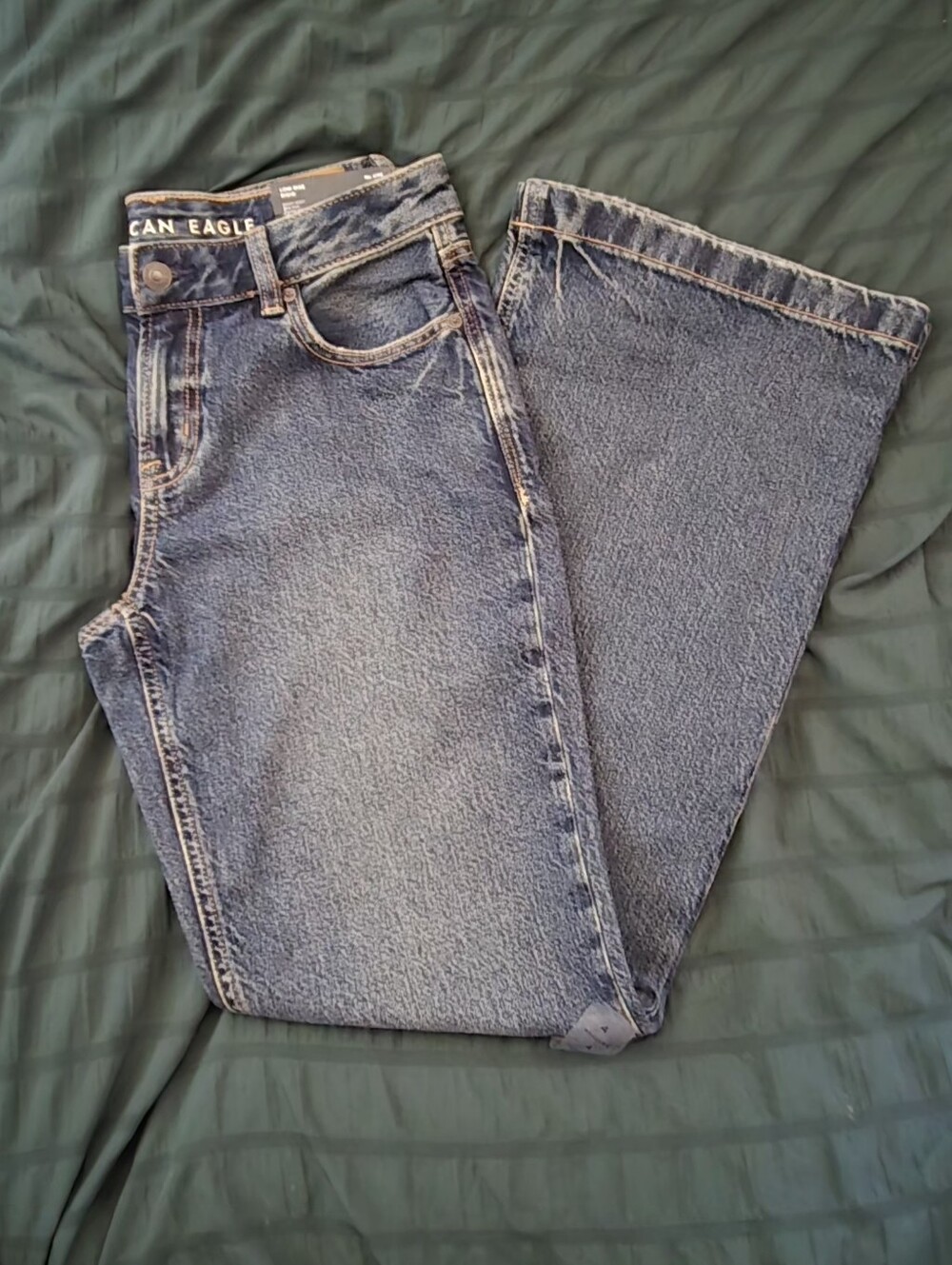 American Eagle Outfitters Women’s Dark Blue Low Rise Bootcut Jean